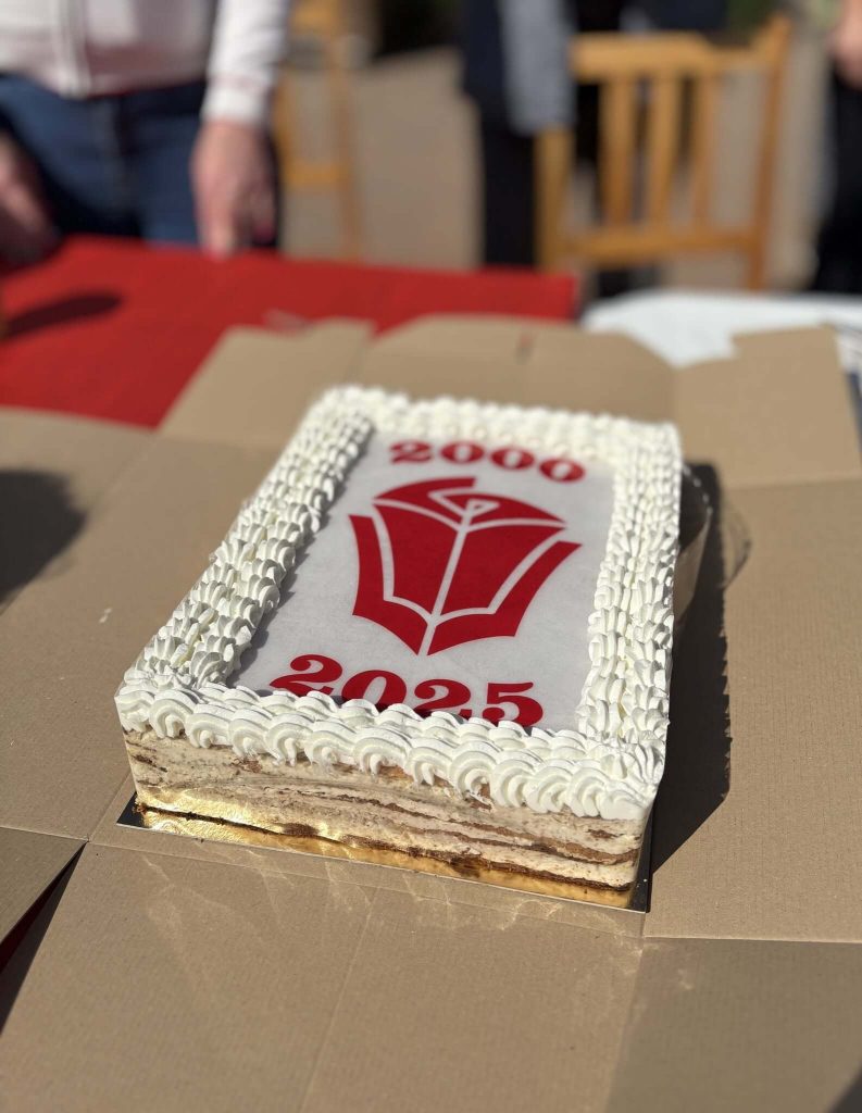Érdi Rózsa Nyomda 25 éves jubileumi tortája a céges ünnepségen
