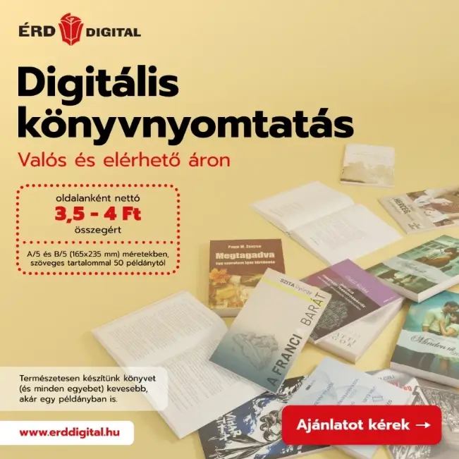 Digitális könyvnyomtatás 3,5 - 4 FT összegért/oldal