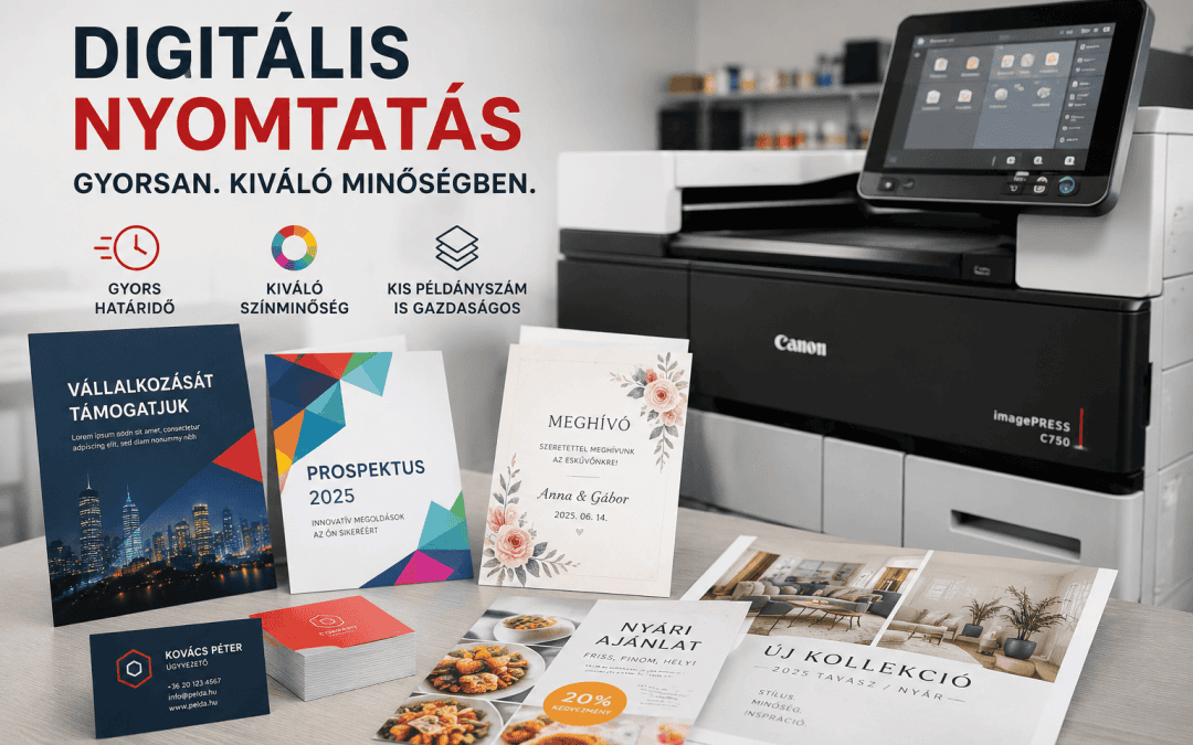 Digitális nyomtatás villámgyorsan – amikor a minőség és a határidő egyformán fontos